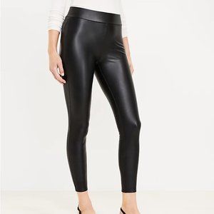 Loft Faux Leather Pants Leggings Black XS Petite NWT
